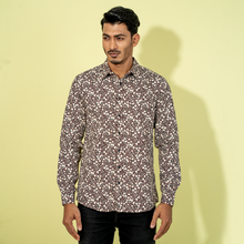 Load image into Gallery viewer, Men&#39;s Dark-Brown Floral Shirt
