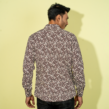 Load image into Gallery viewer, Men&#39;s Dark-Brown Floral Shirt
