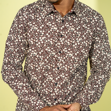 Load image into Gallery viewer, Men&#39;s Dark-Brown Floral Shirt
