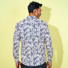 Load image into Gallery viewer, Men&#39;s Black-Peach Floral Shirt
