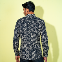 Load image into Gallery viewer, Men&#39;s Black-White Floral Shirt
