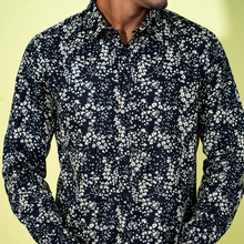 Load image into Gallery viewer, Men&#39;s Black-White Floral Shirt
