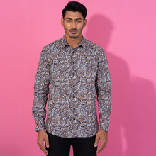 Load image into Gallery viewer, Men&#39;s Brown-White Floral Shirt
