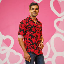 Load image into Gallery viewer, Men&#39;s Red-Black Printed Shirt
