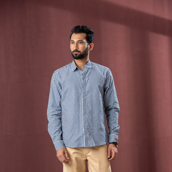 Men’s Blue Check Shirt