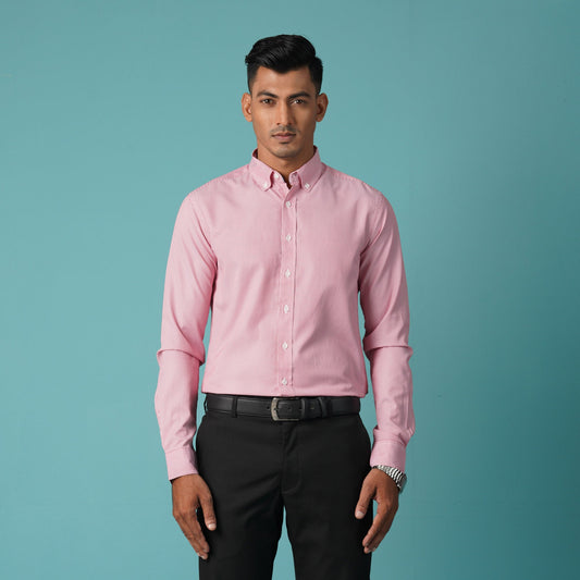 Mens L/S Shirt-Red Stripe