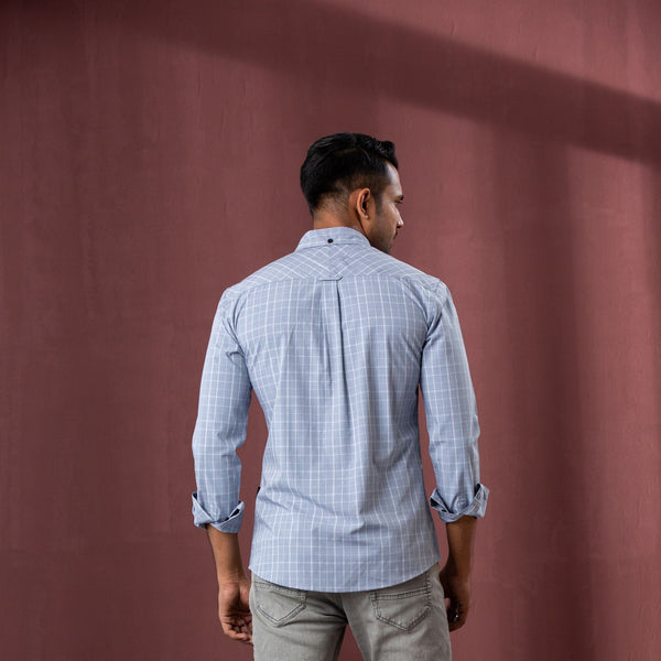 Men’s Gray Check Shirt