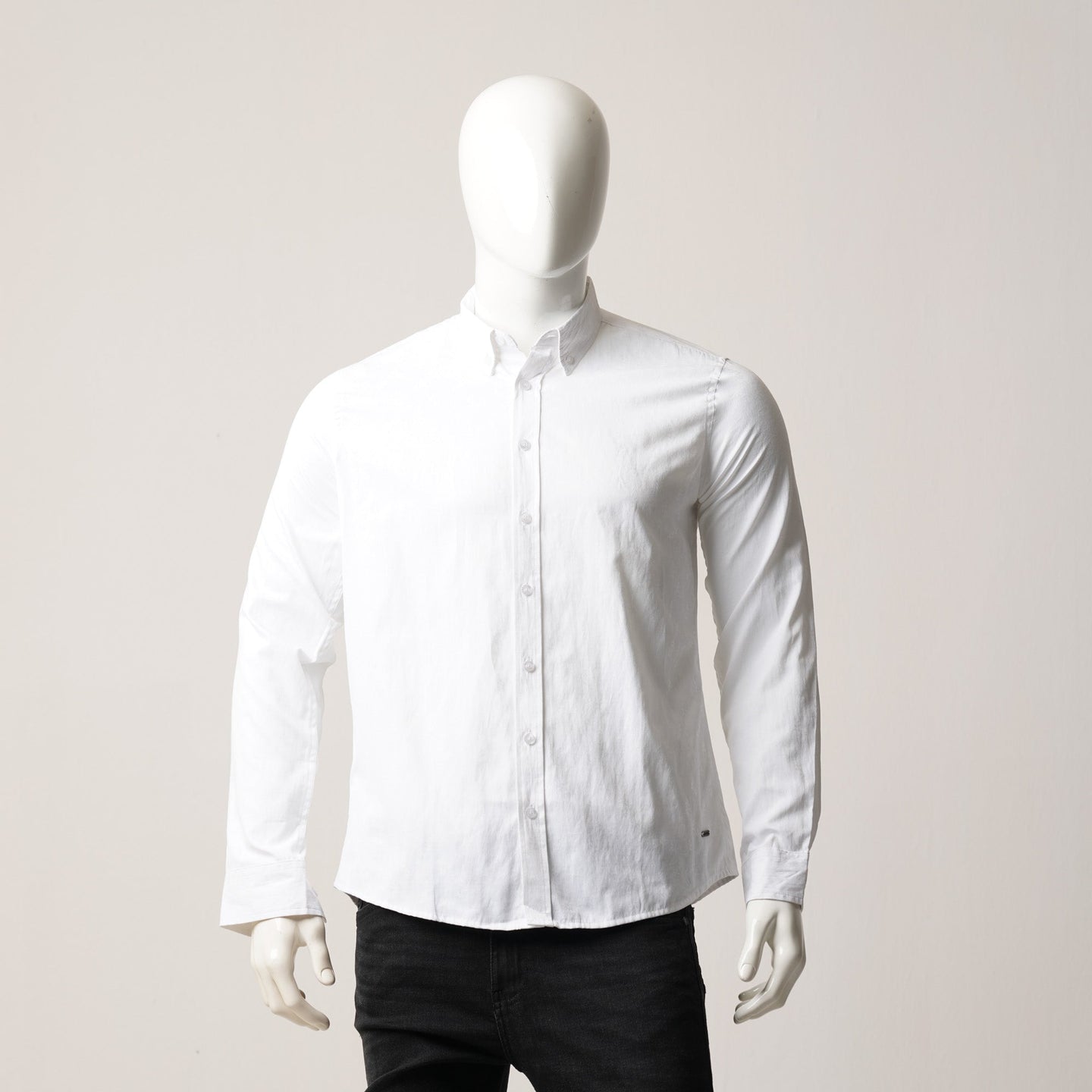 MENS L/S SHIRT-WHITE