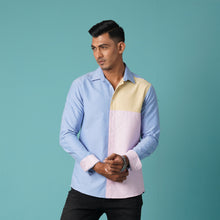 Load image into Gallery viewer, MENS L/S SHIRT-BLUE/PINK
