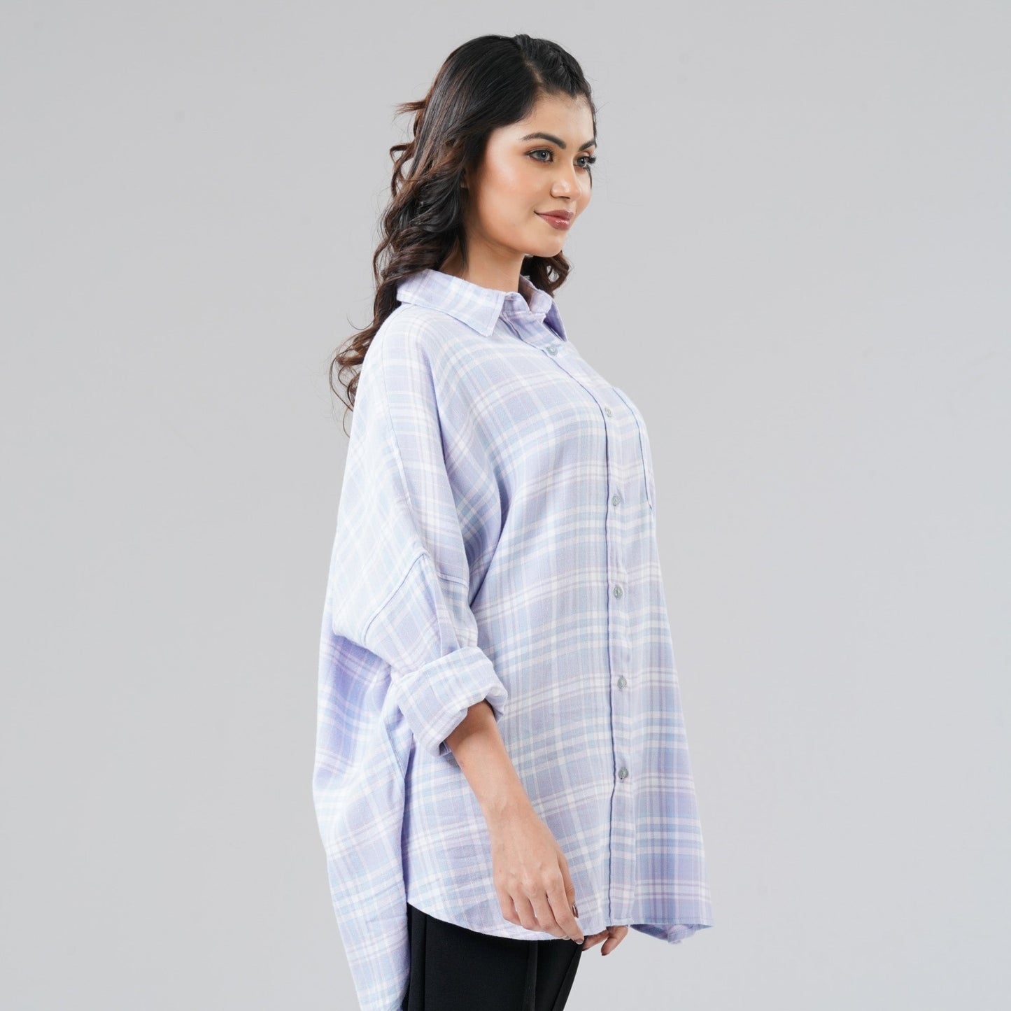 Women Ash Check Shirt