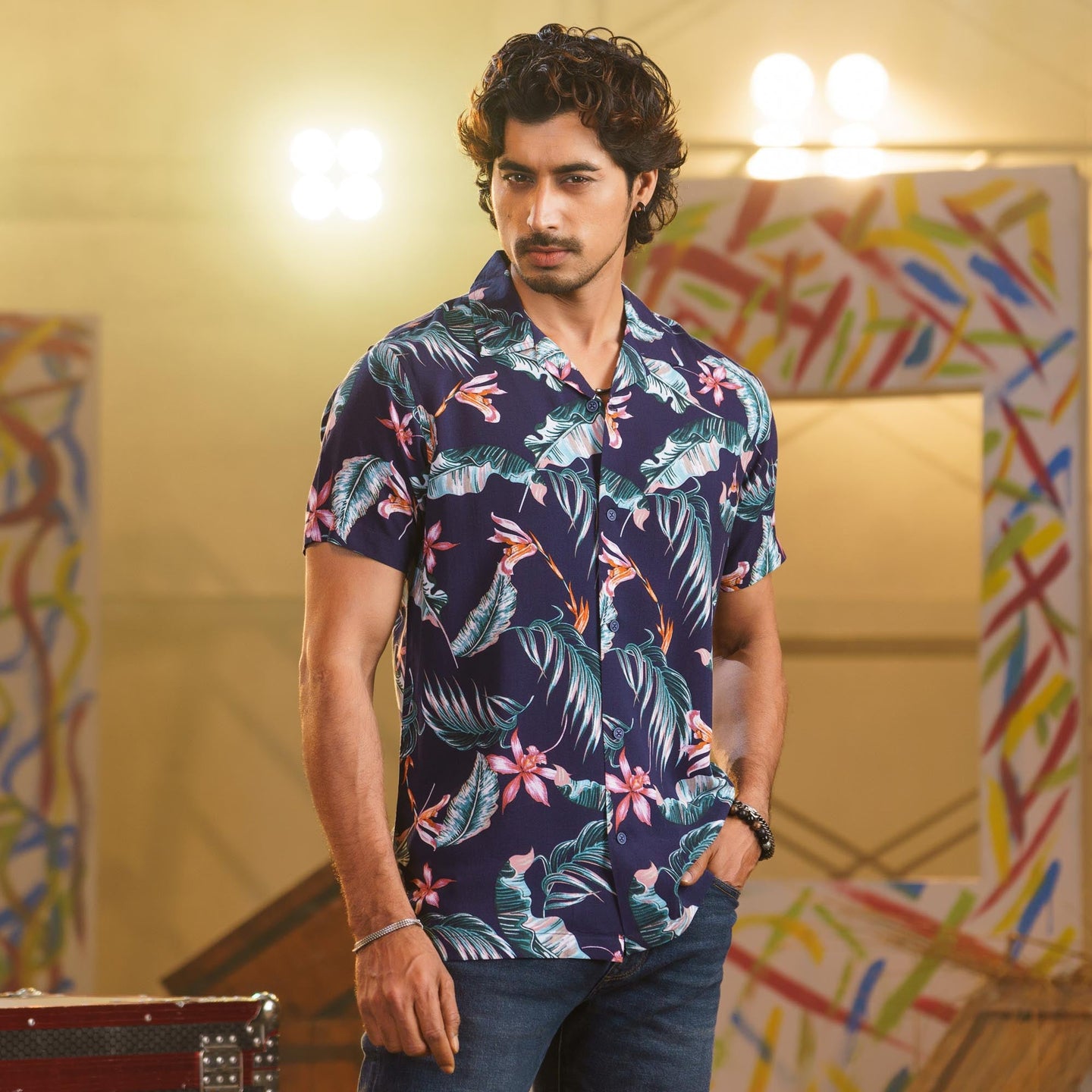 Men's Blue-Green Hawaii Shirt