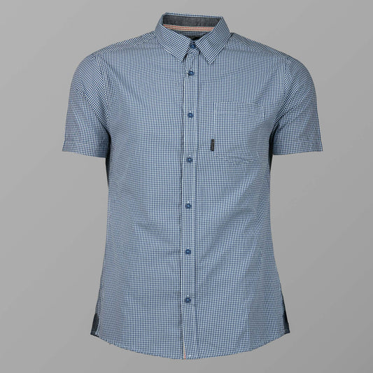Mens Navy & White Shirt