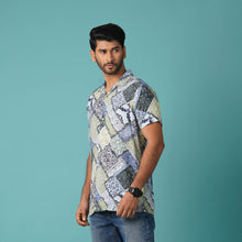 Load image into Gallery viewer, Men&#39;s Navy-White Hawaii Shirt
