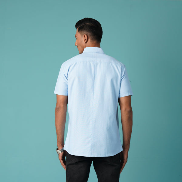 MENS S/S SHIRT-BLUE