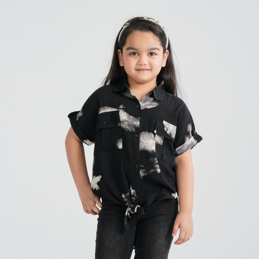 Girl’s Black Blended Top