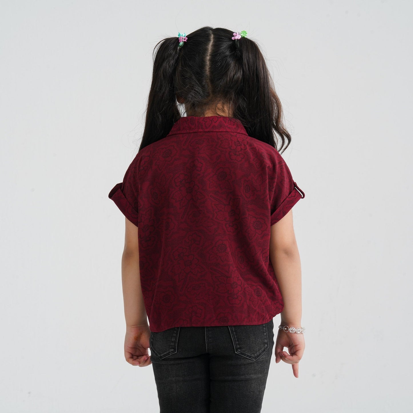 Girl’s Maroon Blended Top