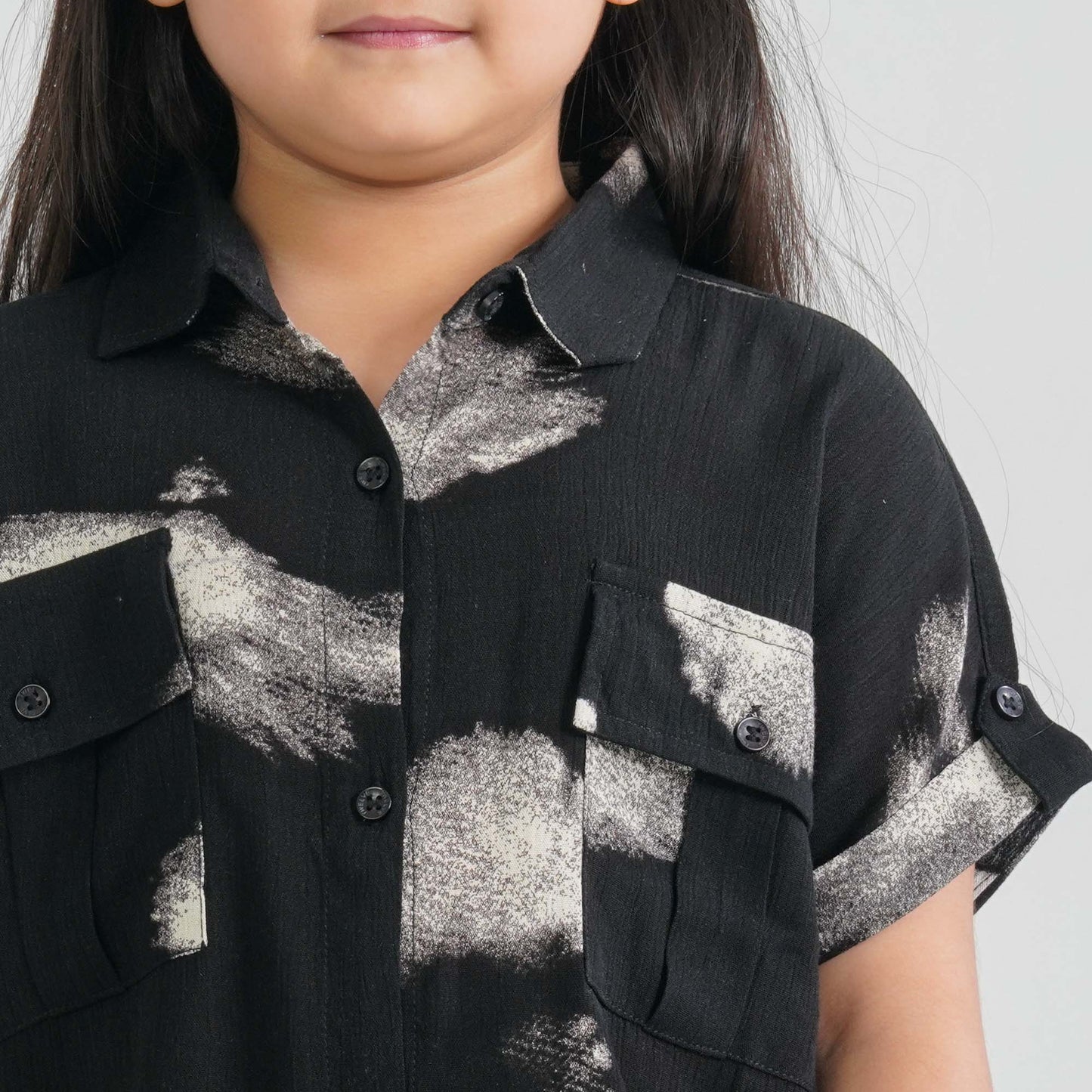 Girl’s Black Blended Top