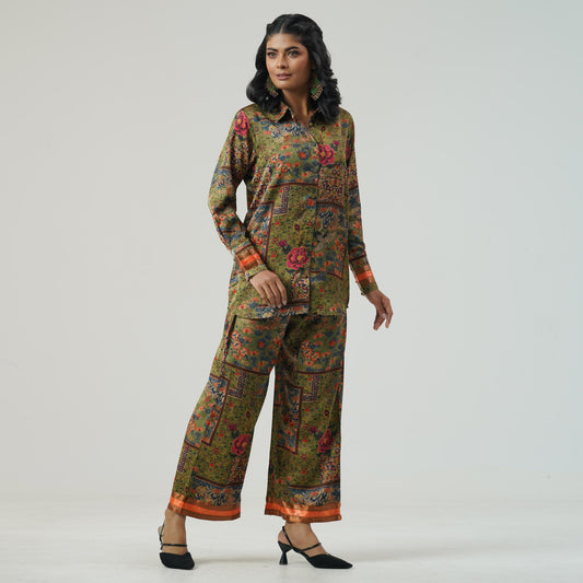 Womens Olive Co-ord Set