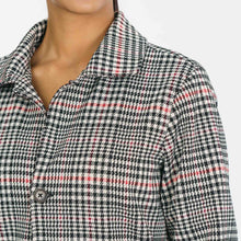 Load image into Gallery viewer, Women’s Cream &amp; Black Check Trench Coat
