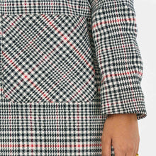 Load image into Gallery viewer, Women’s Cream &amp; Black Check Trench Coat
