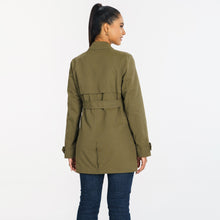 Load image into Gallery viewer, Women&#39;s Olive Trench Coat
