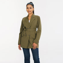 Load image into Gallery viewer, Women&#39;s Olive Trench Coat
