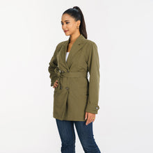 Load image into Gallery viewer, Women&#39;s Olive Trench Coat
