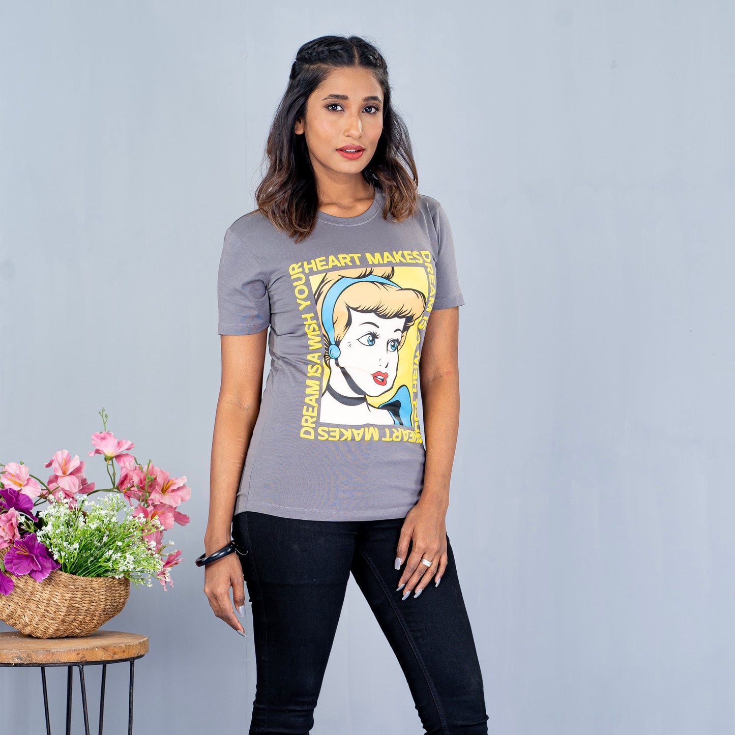 Ladies T-Shirt- Grey