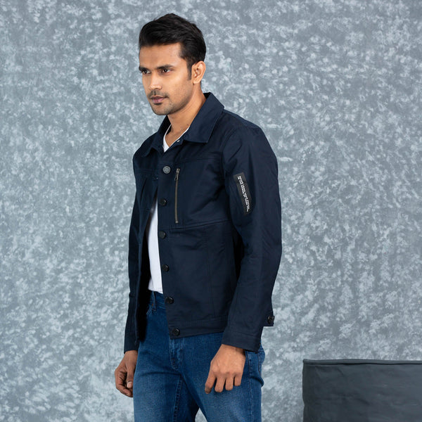 MENS TWILL JACKET- NAVY