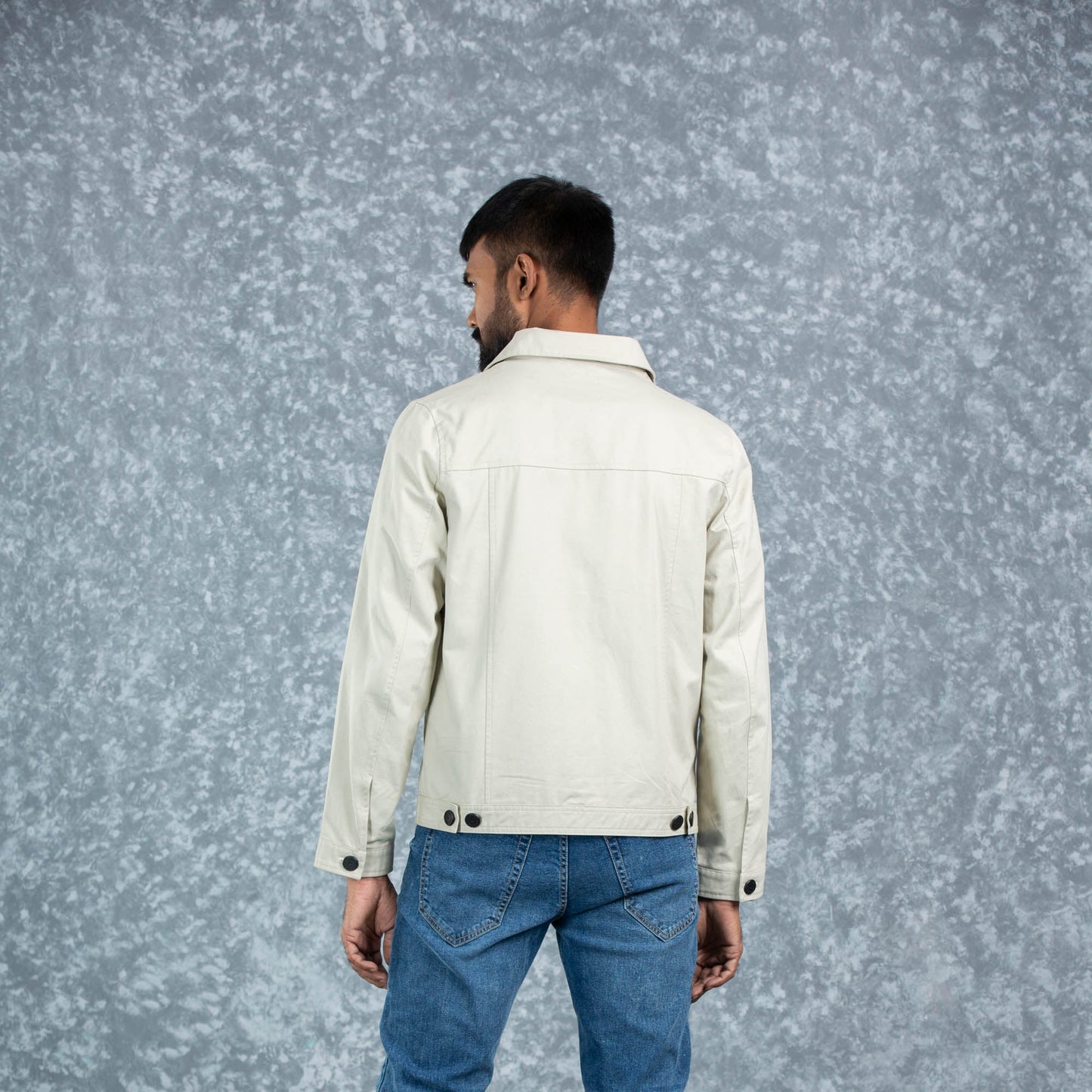 Mens Twill Jacket- Ivory