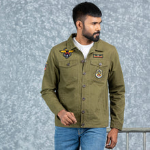 Load image into Gallery viewer, MENS TWILL JACKET- OLIVE
