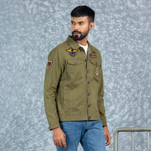 Load image into Gallery viewer, MENS TWILL JACKET- OLIVE
