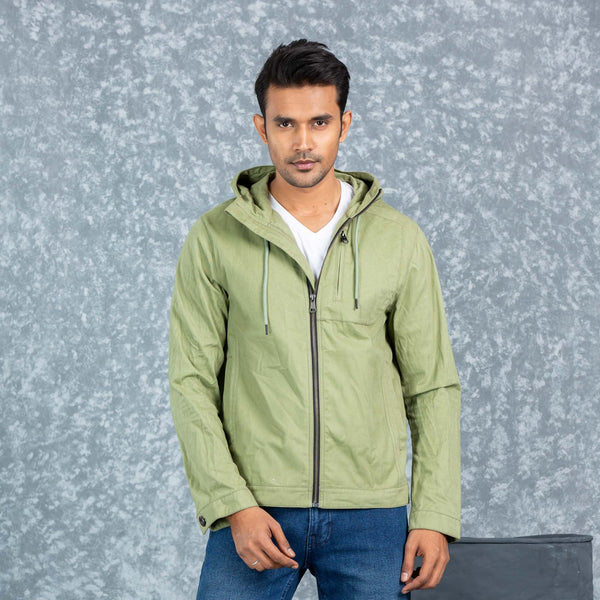 MENS TWILL JACKET- LIGHT GREEN