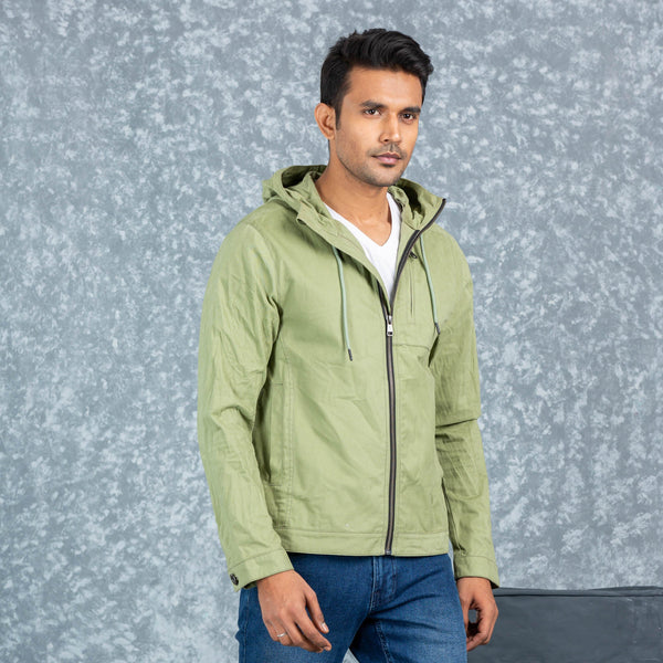 MENS TWILL JACKET- LIGHT GREEN