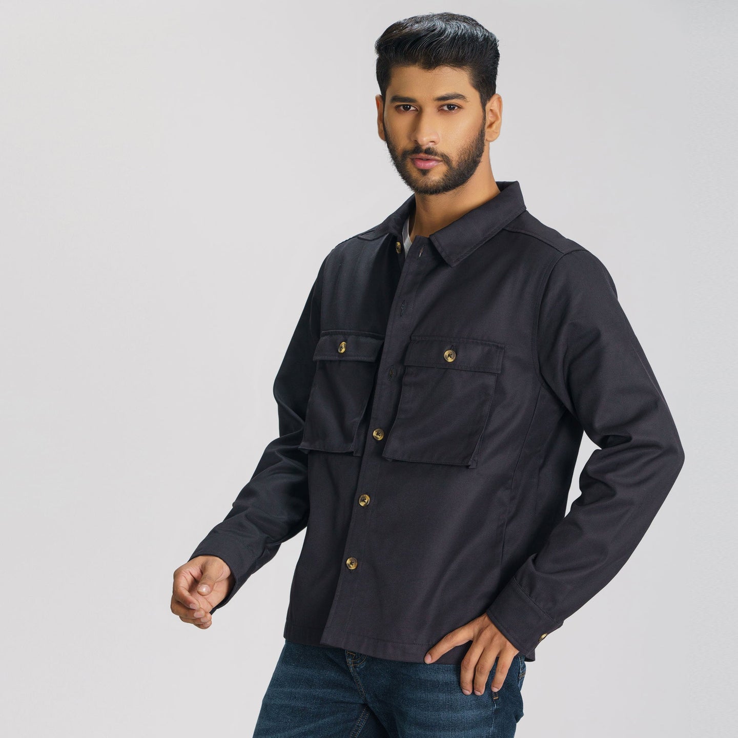 Men’s Black Twill Jacket