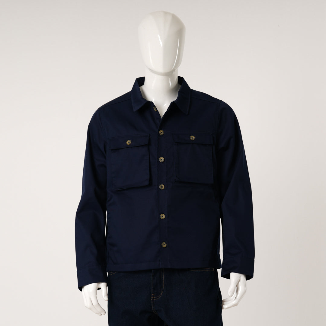 Mens Navy Twill Jacket