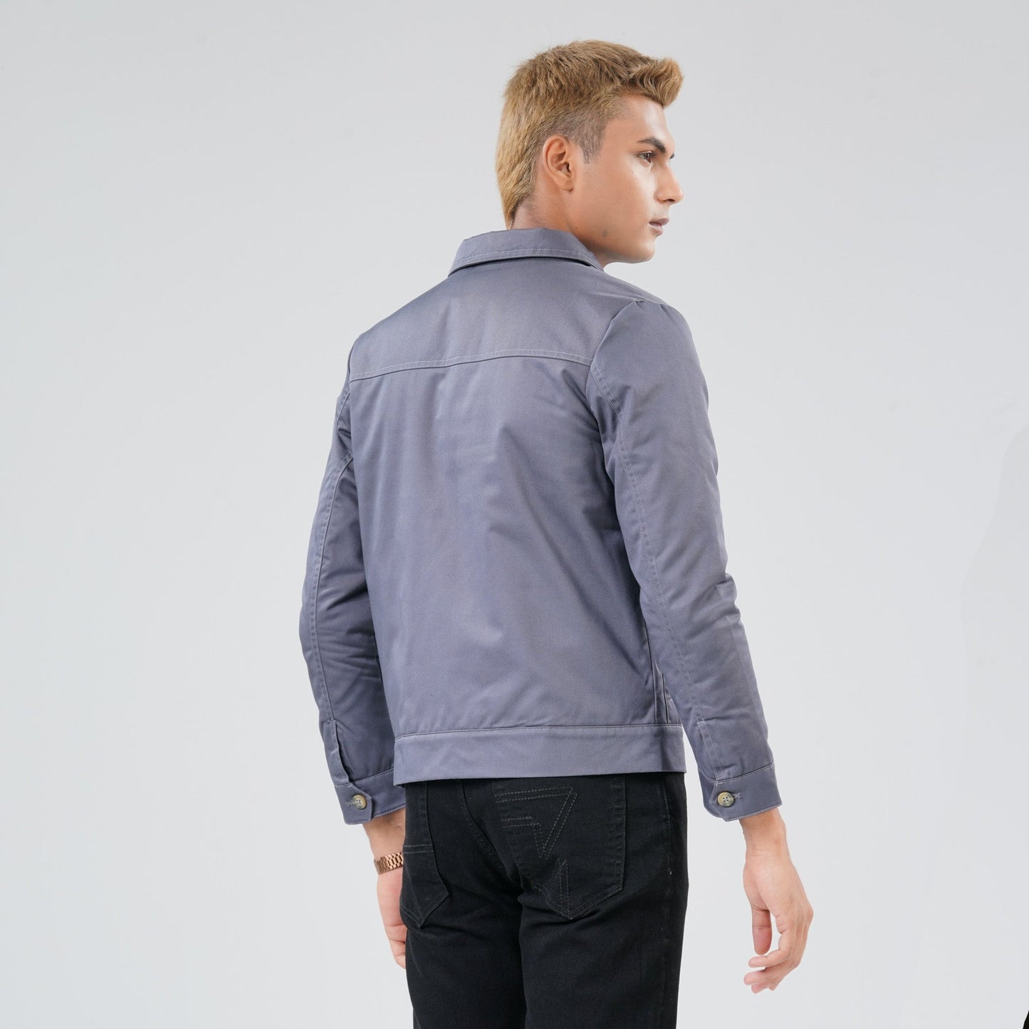 Mens Grey Twill Jacket