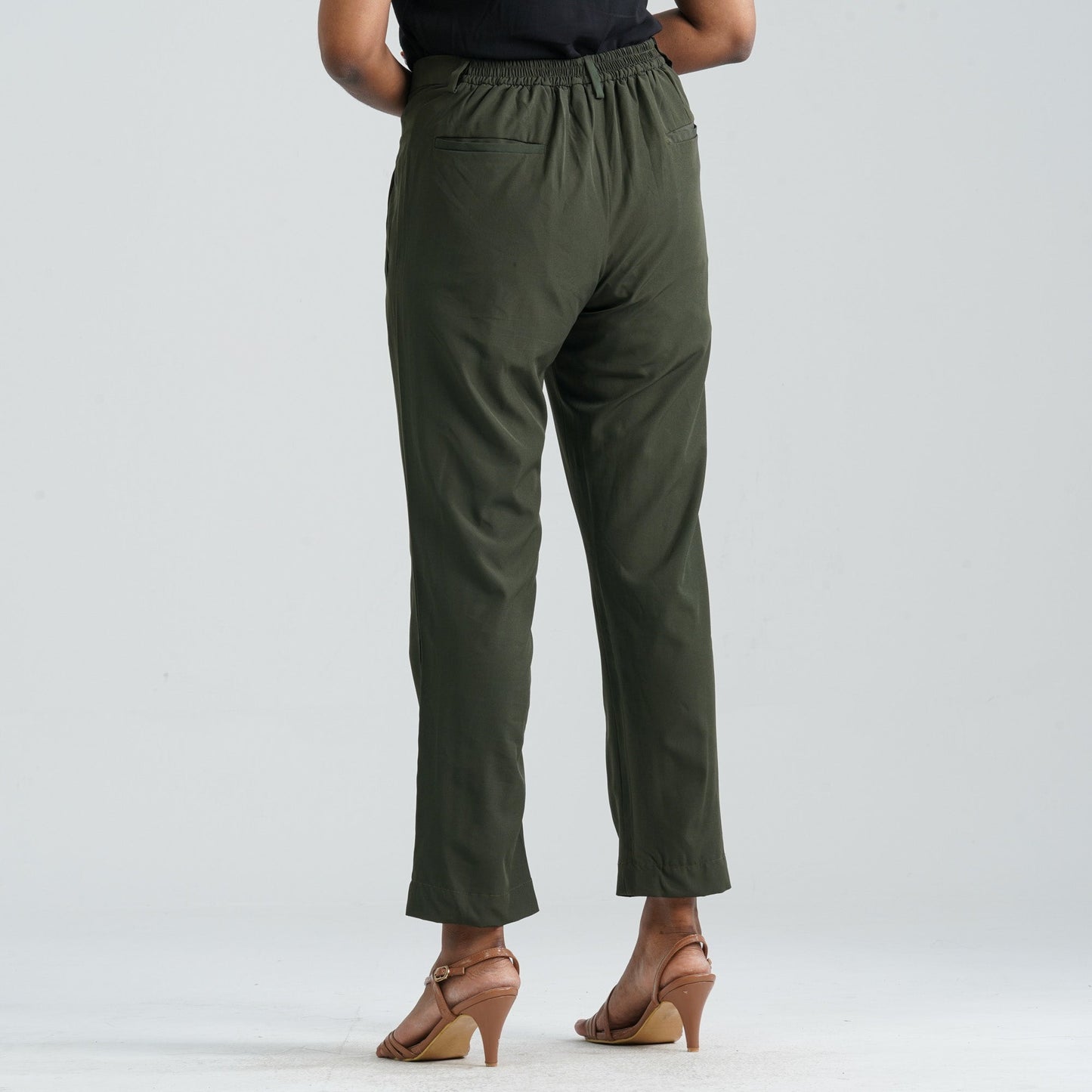 Women’s Olive Twill Formal Pant