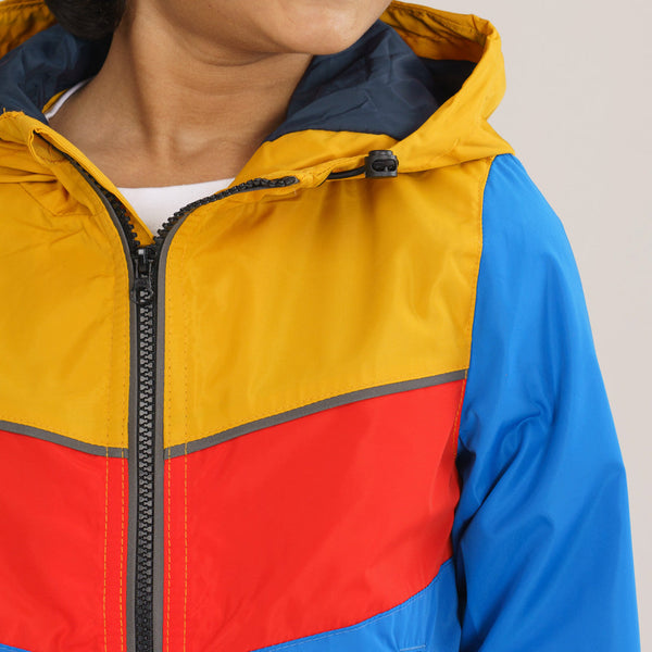 Boys Navy & Yellow Windbreaker