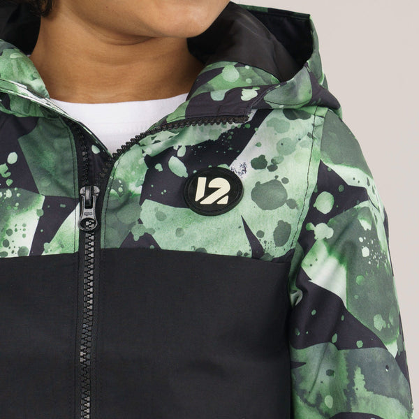 Boys Green Black Windbreaker