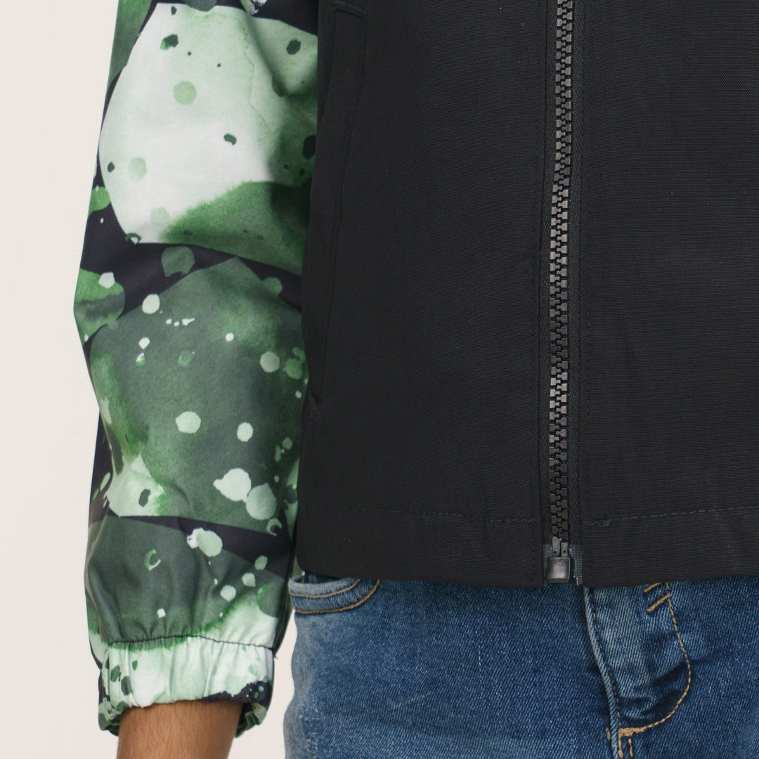 Boys Green Black Windbreaker