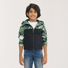 Load image into Gallery viewer, Boys Green Black Windbreaker
