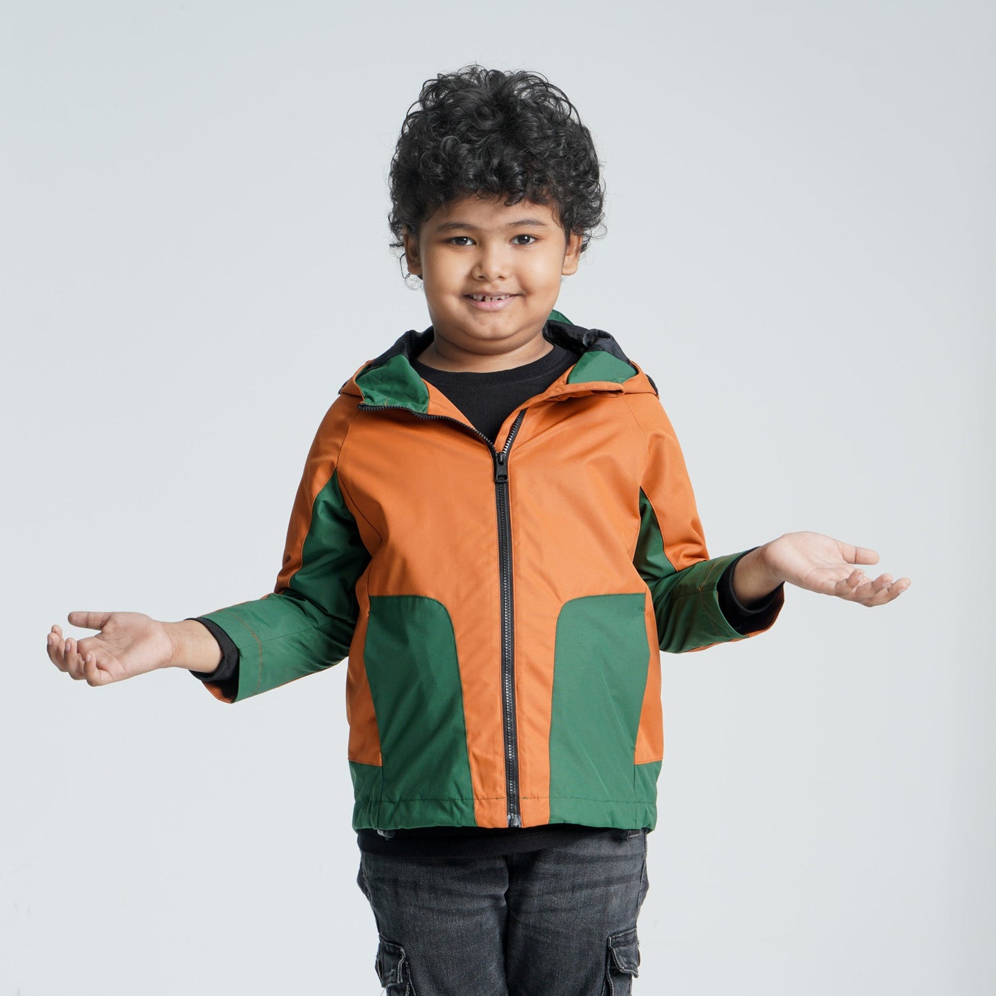Baby Boys Brown & Green Windbreaker