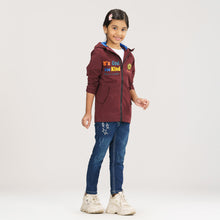 Load image into Gallery viewer, Girls Maroon Windbreaker
