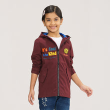 Load image into Gallery viewer, Girls Maroon Windbreaker
