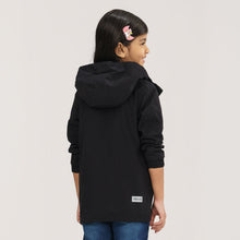 Load image into Gallery viewer, Girls Black Windbreaker
