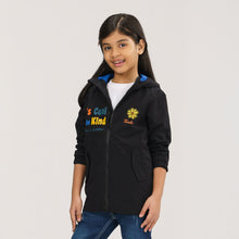 Load image into Gallery viewer, Girls Black Windbreaker
