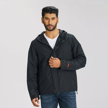 Load image into Gallery viewer, Mens Black Windbreaker
