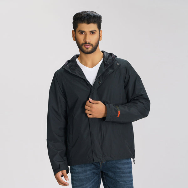 Mens Black Windbreaker