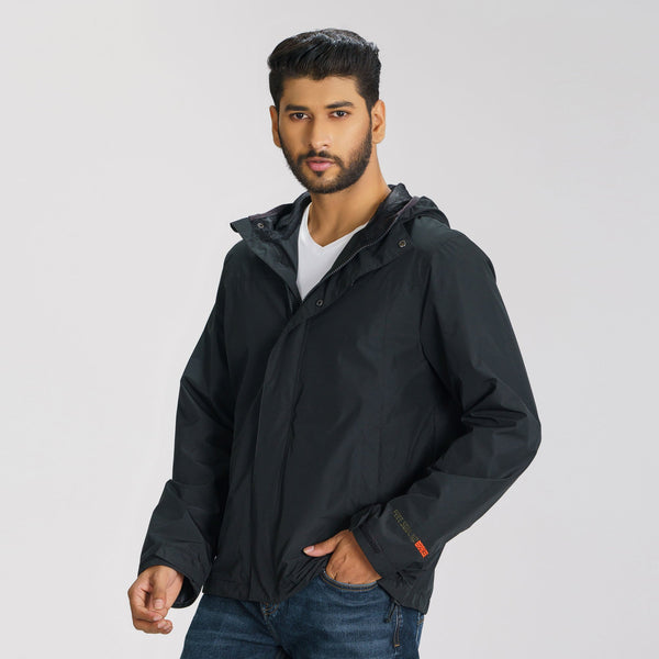 Mens Black Windbreaker